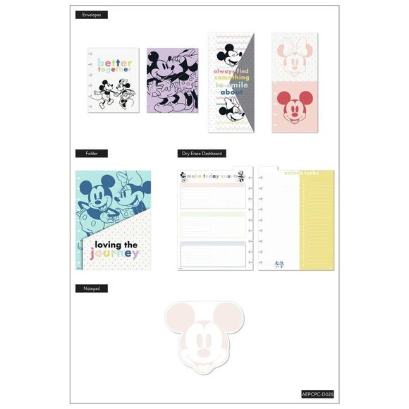 NEW Happy Planner Disney Minnie Mickey Classic Planner Companion Folders Papers - Picture 2 of 14